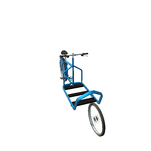 Cargo Bike Lowpoly_Blue